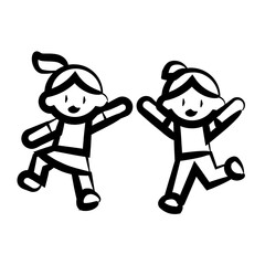 Kids dancing together