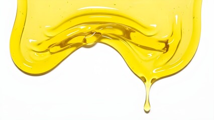 Golden liquid splashing down with smooth flowing curves