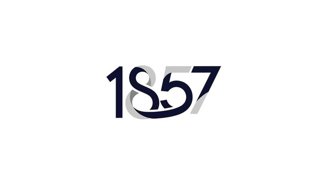 Elegant 1857 Typography Design - A Timeless Visual Representation.