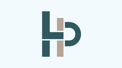 Fototapeta premium Elegant LP Logo Design - Modern and Minimalist Branding Concept.