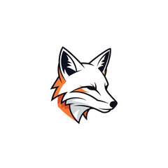 Obraz premium Elegant fox head logo design with sharp details and modern style.