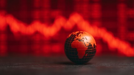 Global economic uncertainty landscape showing shifting growth patterns and market volatility signals. 
