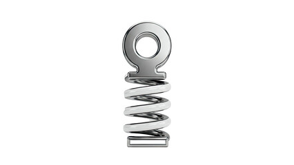 Female Symbol on a Coil Spring