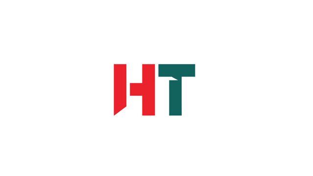 HT logo design with red and green colors on a white background.