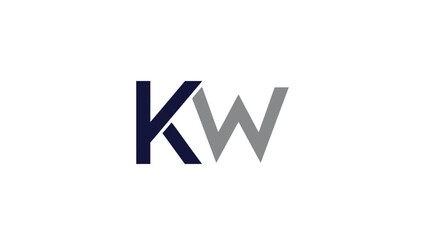 Obraz premium KW Logo Design - A Modern and Minimalist Branding Concept.