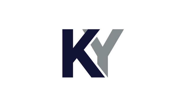 KY logo design featuring a modern and stylish visual representation.