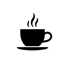 Obraz premium Coffee mug and tea cup vector icon. Simple and minimalistic design for coffee-themed graphics.