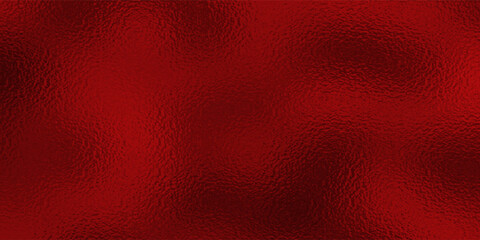 Red frosted foil texture glass effect background. Red on metal surface , Light on texture