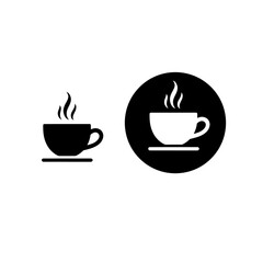 Obraz premium Coffee mug and tea cup vector icon. Simple and minimalistic design for coffee-themed graphics.