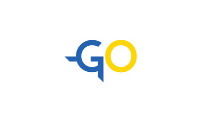 Fototapeta premium Modern and stylish GO logo design with a unique and creative visual representation.