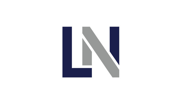 Modern LN Letter Logo Design with a Stylish Geometric Concept.