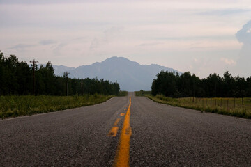 Hazy mountain by Delta Junction