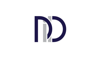 Fototapeta premium Modern minimalist logo design featuring the letters N, I, and D in a creative arrangement.