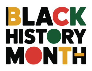 Black History Month Celebration Vectot on a White Background