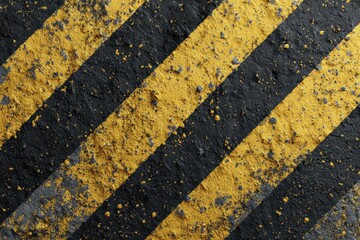 Fototapeta premium Striking black and yellow diagonal stripes create an impactful abstract design showcasing textured patterns and bold contrasts for artistic expression