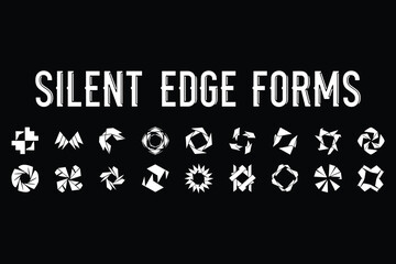 Brutalist structural building blocks and abstract geometric shapes for y2k streetwear apparel