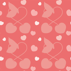 Seamless pattern. Hearts on a pink background.