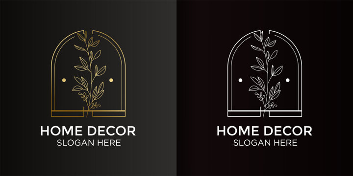 home decor design logo and branding card
