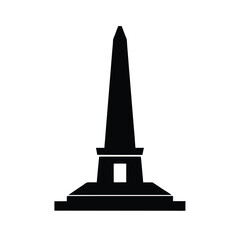Monument Silhouette Icon Vector Illustration