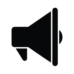 Volume Up Silhouette Icon Vector Illustration