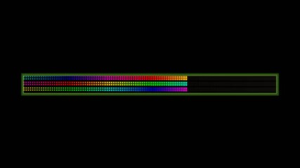 Progress bar animation for video creators and streamers showing colorful indicators and loading visuals designed for engagement