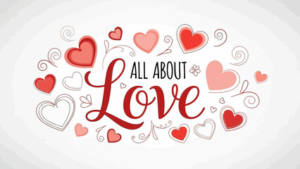 Vibrant hearts celebrate love and affection in playful design