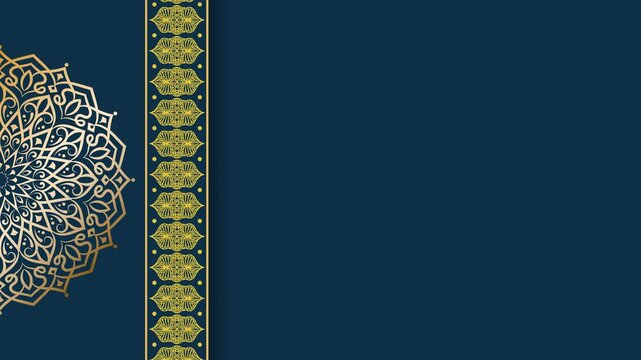 Elegant Mandala Design on Teal Background with Decorative Border.