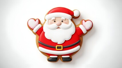 Obraz premium Christmas Santa Claus Gingerbread Cookie Decoration.