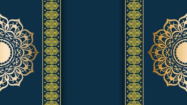 Elegant Islamic Geometric Pattern Background with Mandalas.