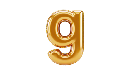 Gold Foil Balloon Letter 'g'