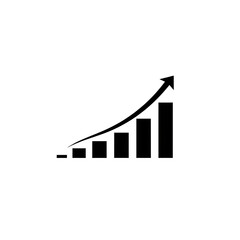 Minimalist Real Estate Growth Bar Chart with Increasing House Shaped Arrows