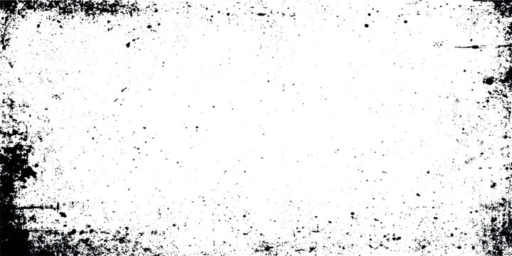 A distressed grunge speckled white rectangular frame with a dark textured border evoking a vintage or grunge aesthetic