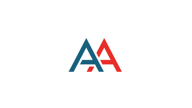 Two intertwined letter A logos in vibrant blue and red colors on white background.