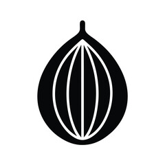 Ground Nutmeg Seeds Icon Vector Illustration
