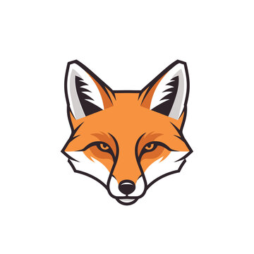 Vibrant fox head illustration showcasing detailed orange fur and sharp features.