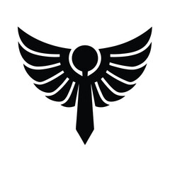 Norse Raven Wing Icon Vector Illustration
