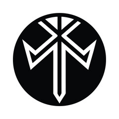 Norse Rune Symbol Icon Vector Illustration