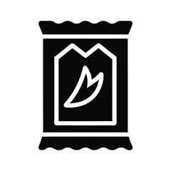 Paprika Powder Packet Icon Vector Illustration