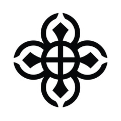 Adinkra Harmony Symbol Icon Vector Illustration