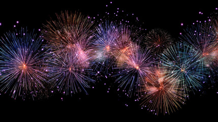 たくさんの花火の背景