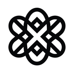 Adinkra Peace Knot Icon Vector Illustration