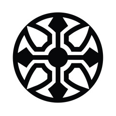 Adinkra Strength Symbol Icon Vector Illustration