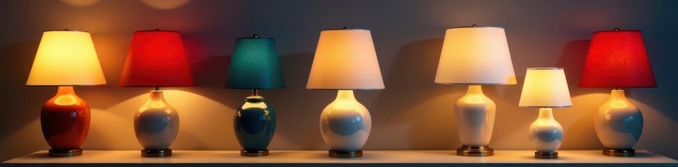 Elegant table lamps; diverse styles & materials , light, cozy, table lamp