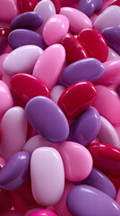 Pink and purple jelly candy background. Background illustration for phone wallpaper.