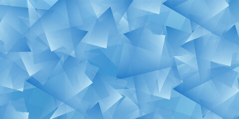 Art background design with layers of textured white transparent material in triangle diamond and squares shapes in random geometric simple abstract design