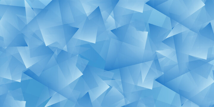 Art background design with layers of textured white transparent material in triangle diamond and squares shapes in random geometric simple abstract design