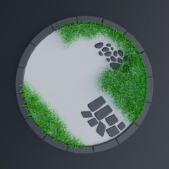 green island on a white background 1