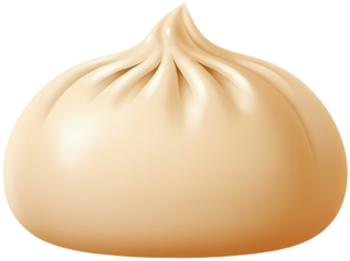 Delicious steamed dumpling on transparent background