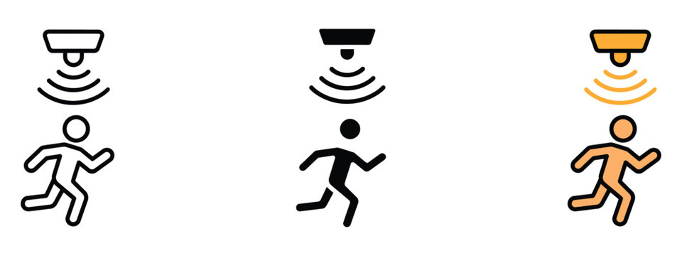 Motion sensor icon vector. security and smart home systems symbol. vector illustration.