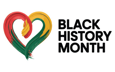 Vibrant heart symbolizing Black History Month celebration